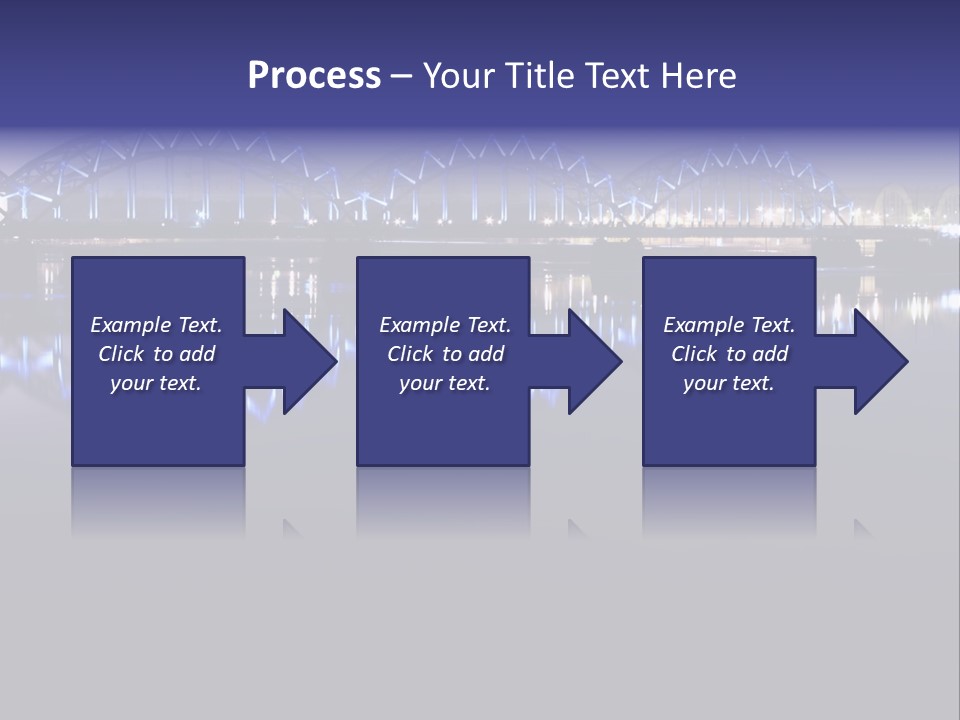 Blue Bridge In The Night PowerPoint Template