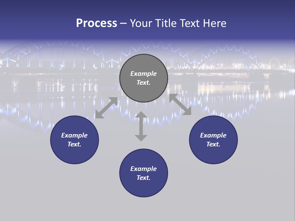 Blue Bridge In The Night PowerPoint Template