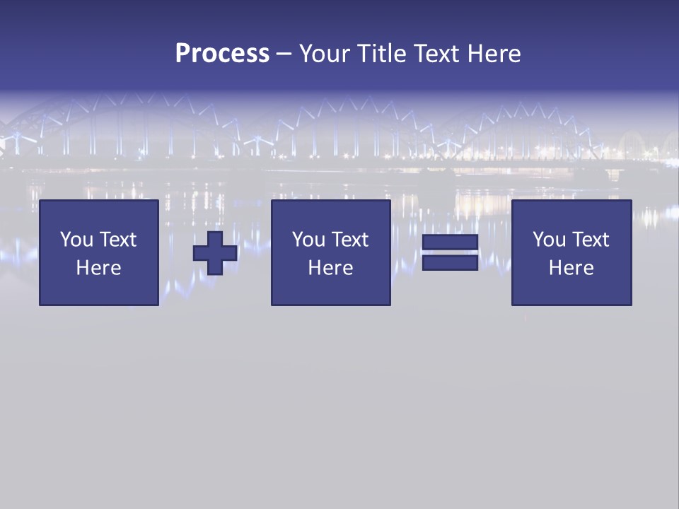 Blue Bridge In The Night PowerPoint Template