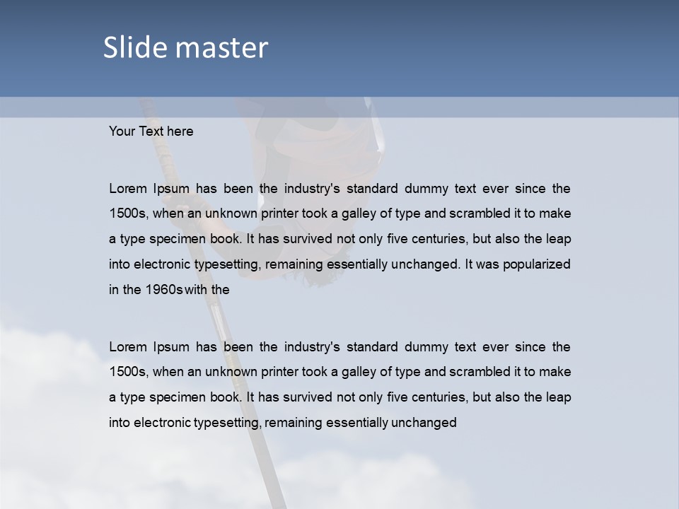 A Man Is Doing A High Jump On A Pole PowerPoint Template