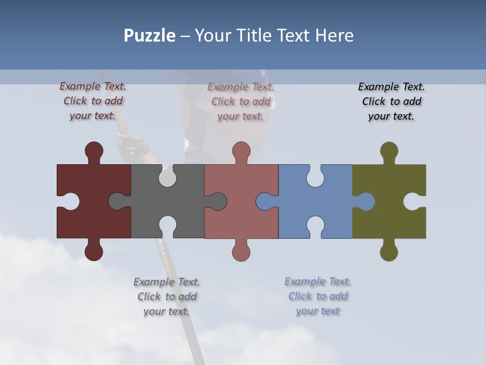 A Man Is Doing A High Jump On A Pole PowerPoint Template