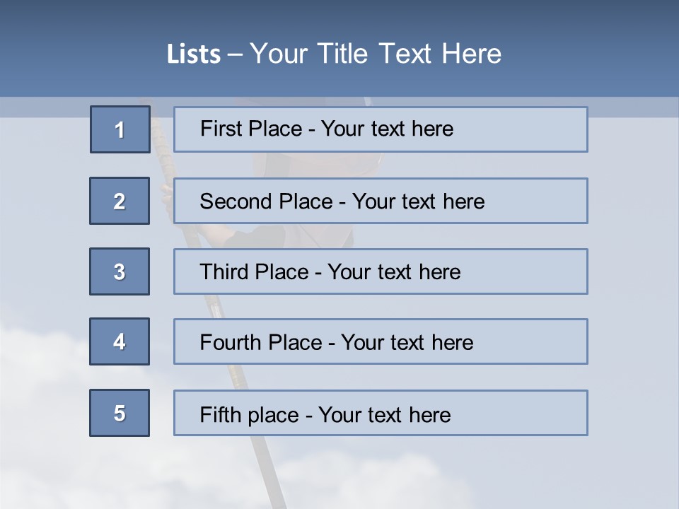 A Man Is Doing A High Jump On A Pole PowerPoint Template