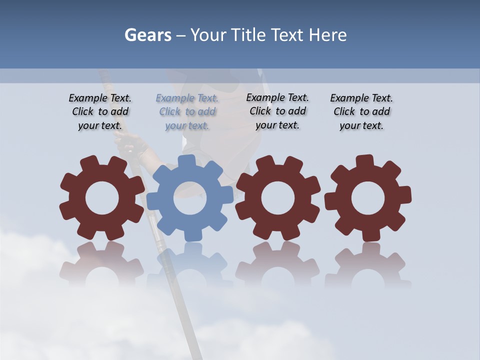 A Man Is Doing A High Jump On A Pole PowerPoint Template