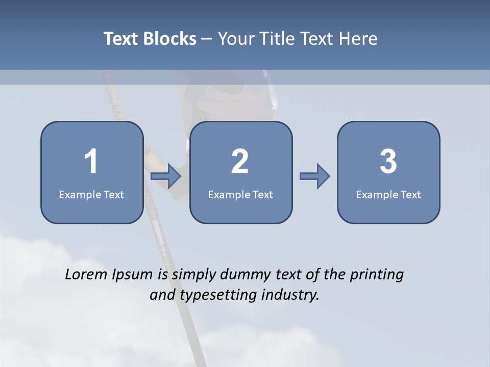 A Man Is Doing A High Jump On A Pole PowerPoint Template