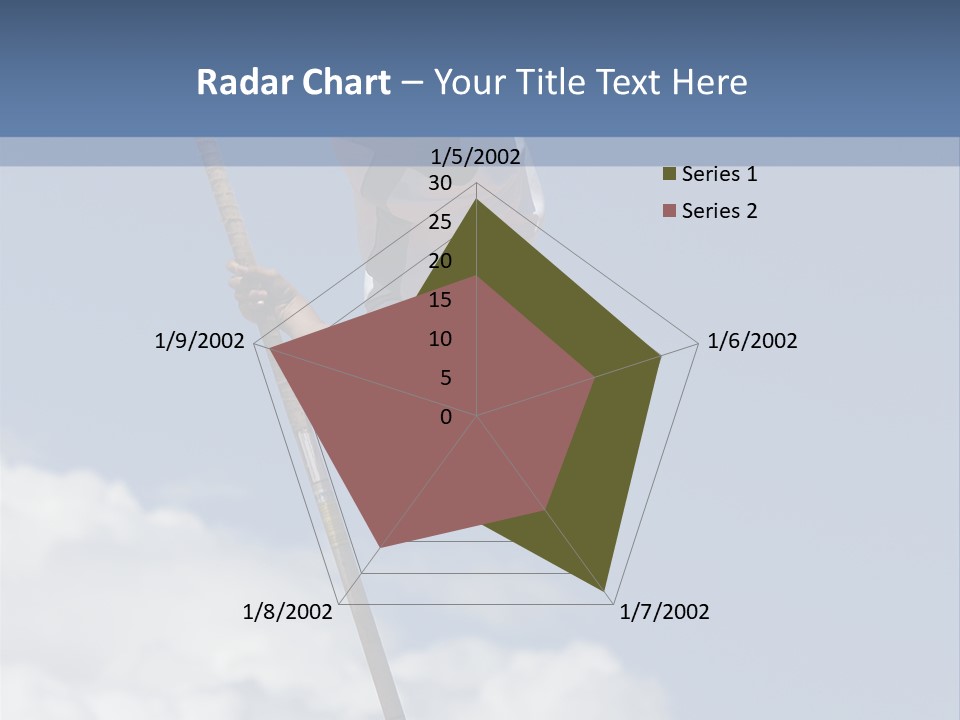 A Man Is Doing A High Jump On A Pole PowerPoint Template