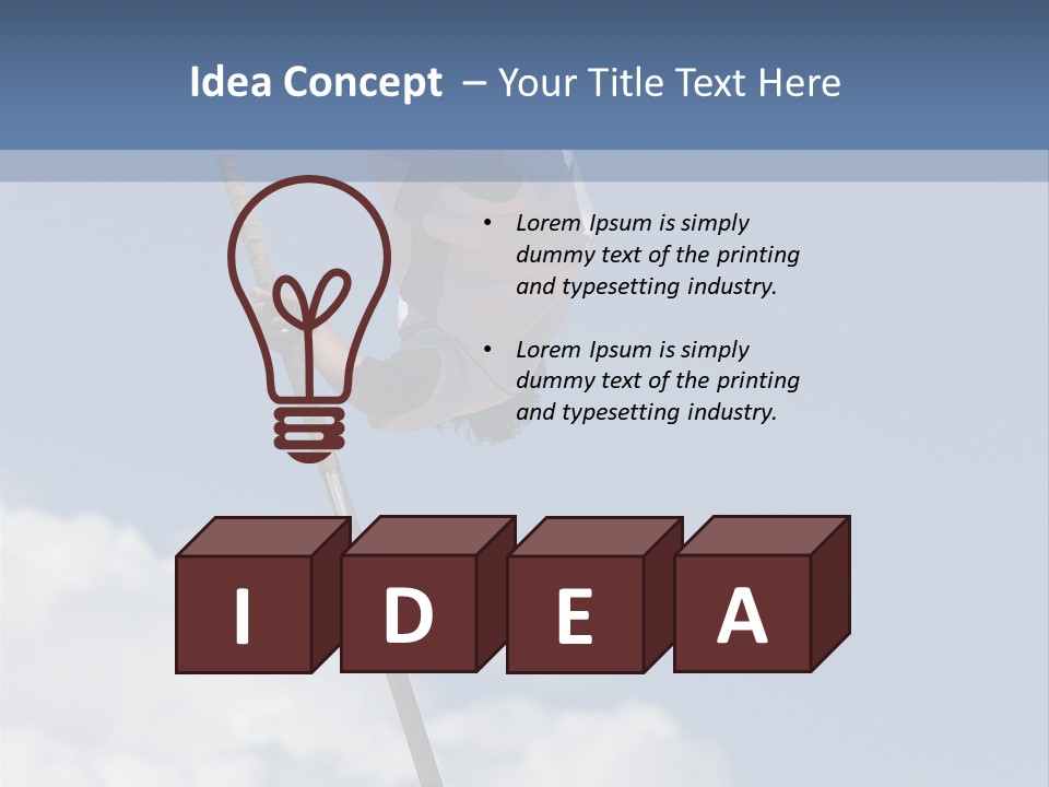 A Man Is Doing A High Jump On A Pole PowerPoint Template