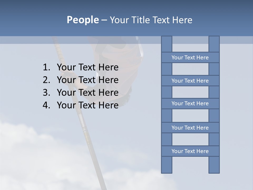 A Man Is Doing A High Jump On A Pole PowerPoint Template