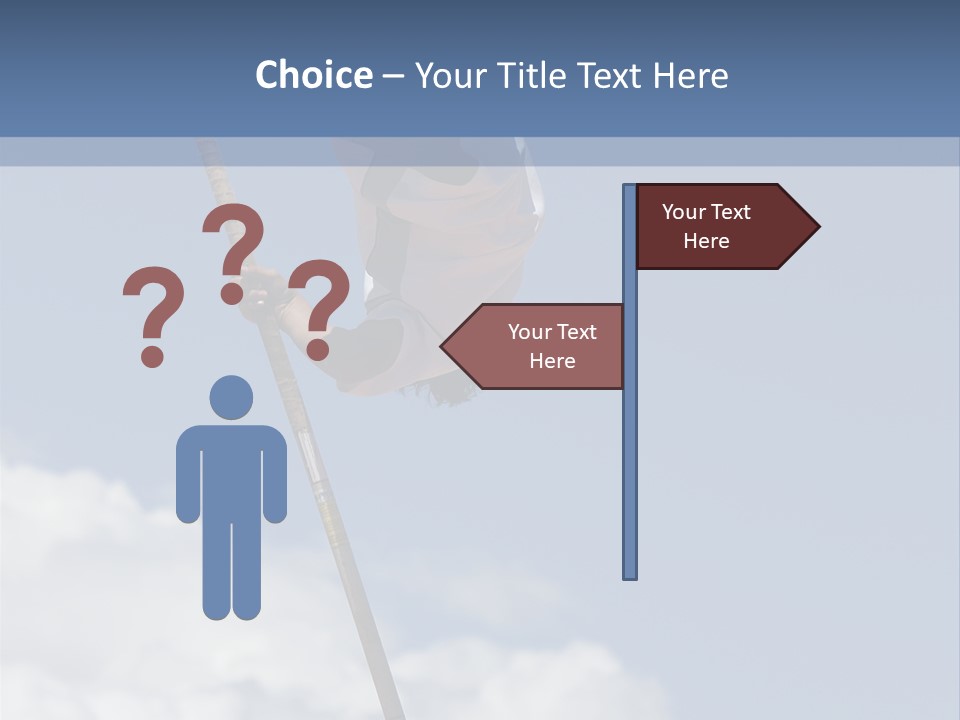 A Man Is Doing A High Jump On A Pole PowerPoint Template