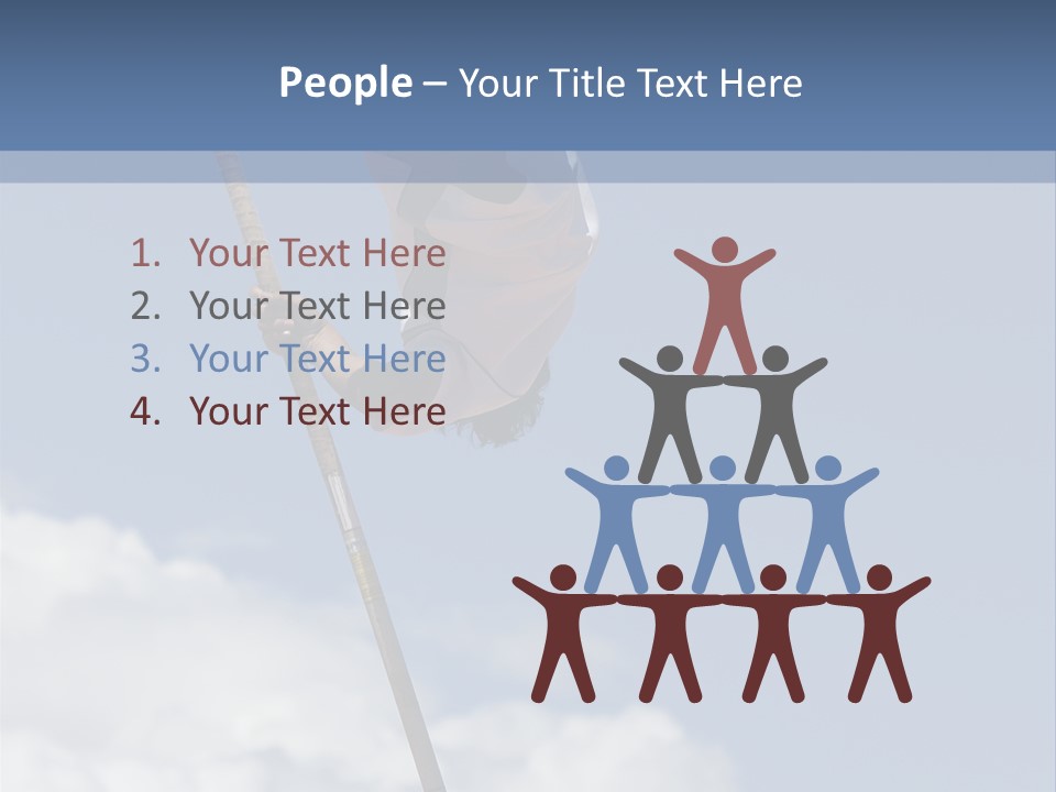 A Man Is Doing A High Jump On A Pole PowerPoint Template