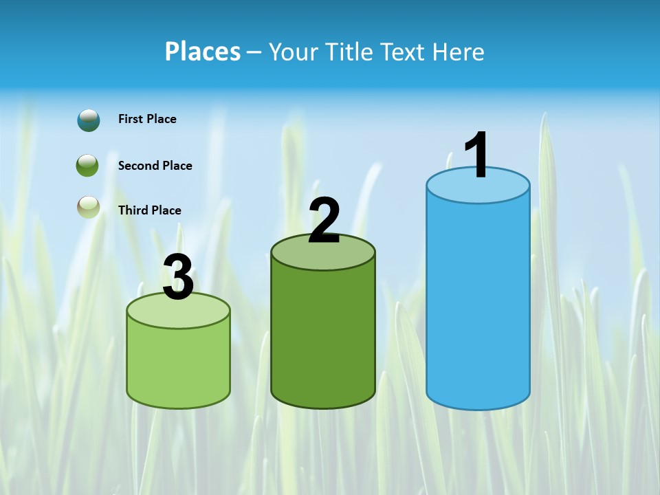 Fresh Grain On A Blue Background PowerPoint Template