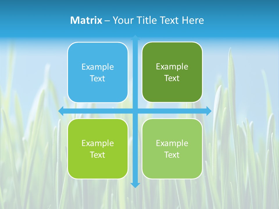 Fresh Grain On A Blue Background PowerPoint Template