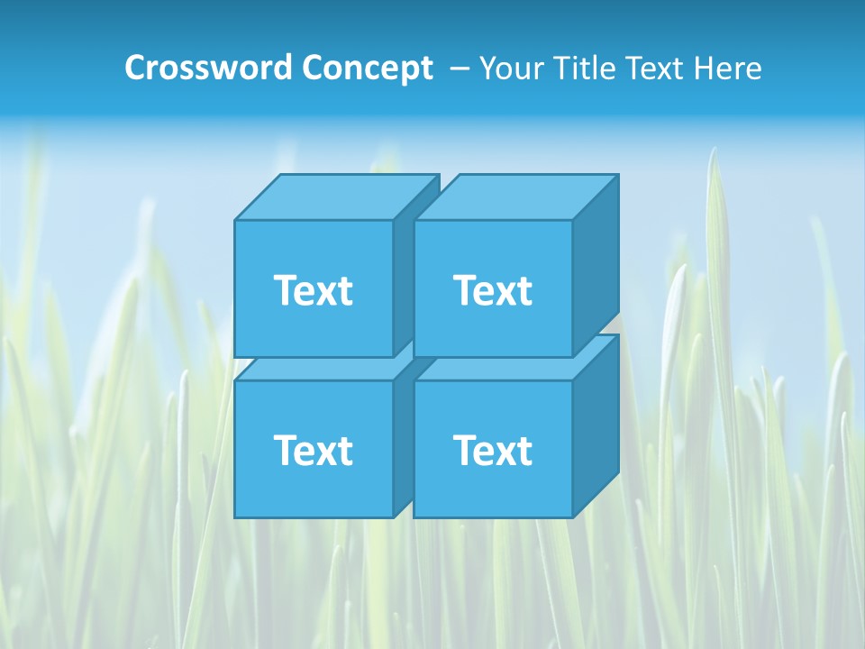 Fresh Grain On A Blue Background PowerPoint Template
