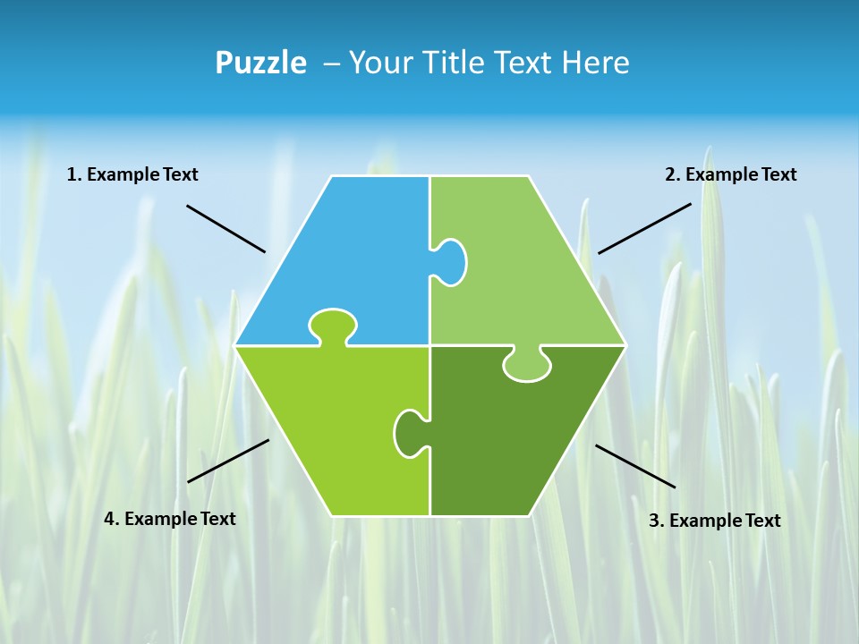 Fresh Grain On A Blue Background PowerPoint Template