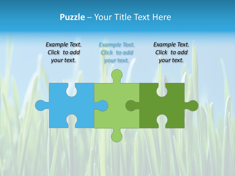 Fresh Grain On A Blue Background PowerPoint Template