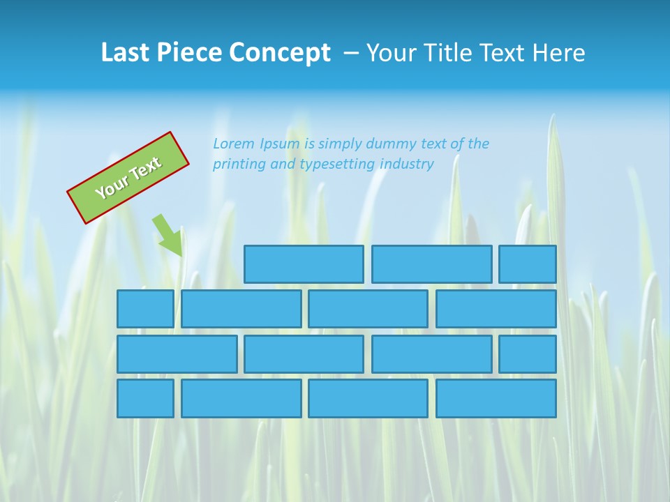Fresh Grain On A Blue Background PowerPoint Template