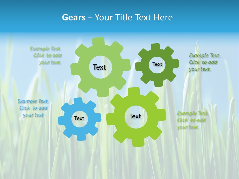 Fresh Grain On A Blue Background PowerPoint Template