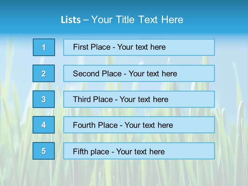 Fresh Grain On A Blue Background PowerPoint Template