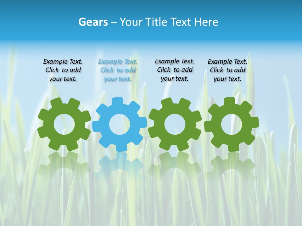 Fresh Grain On A Blue Background PowerPoint Template