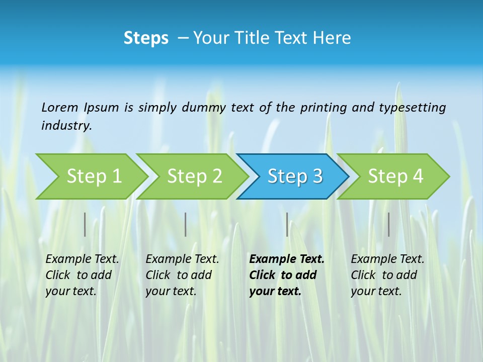 Fresh Grain On A Blue Background PowerPoint Template