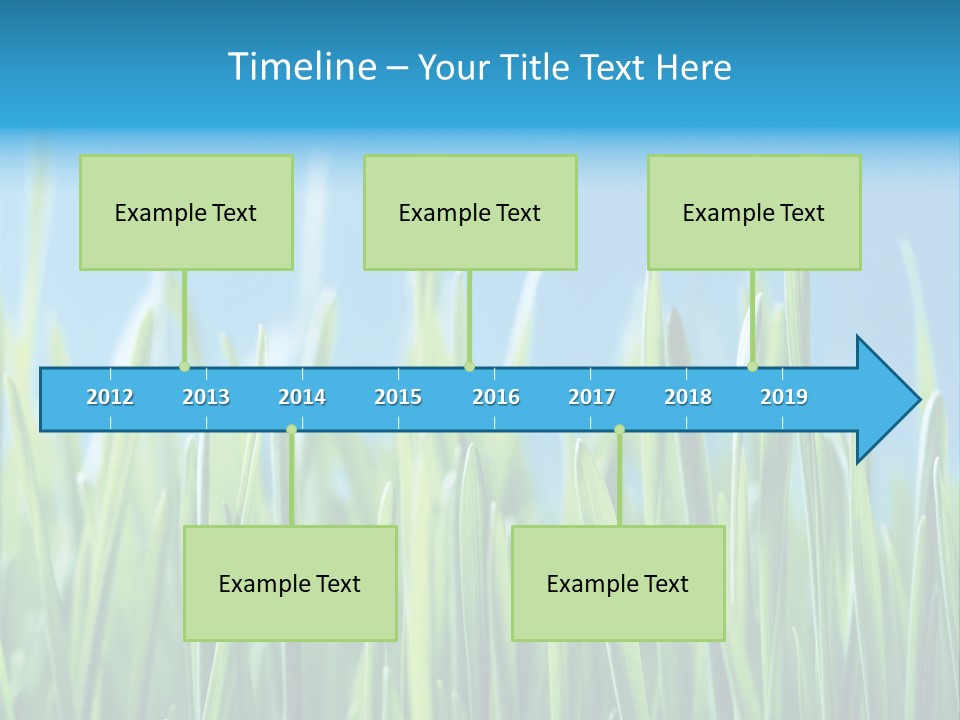 Fresh Grain On A Blue Background PowerPoint Template