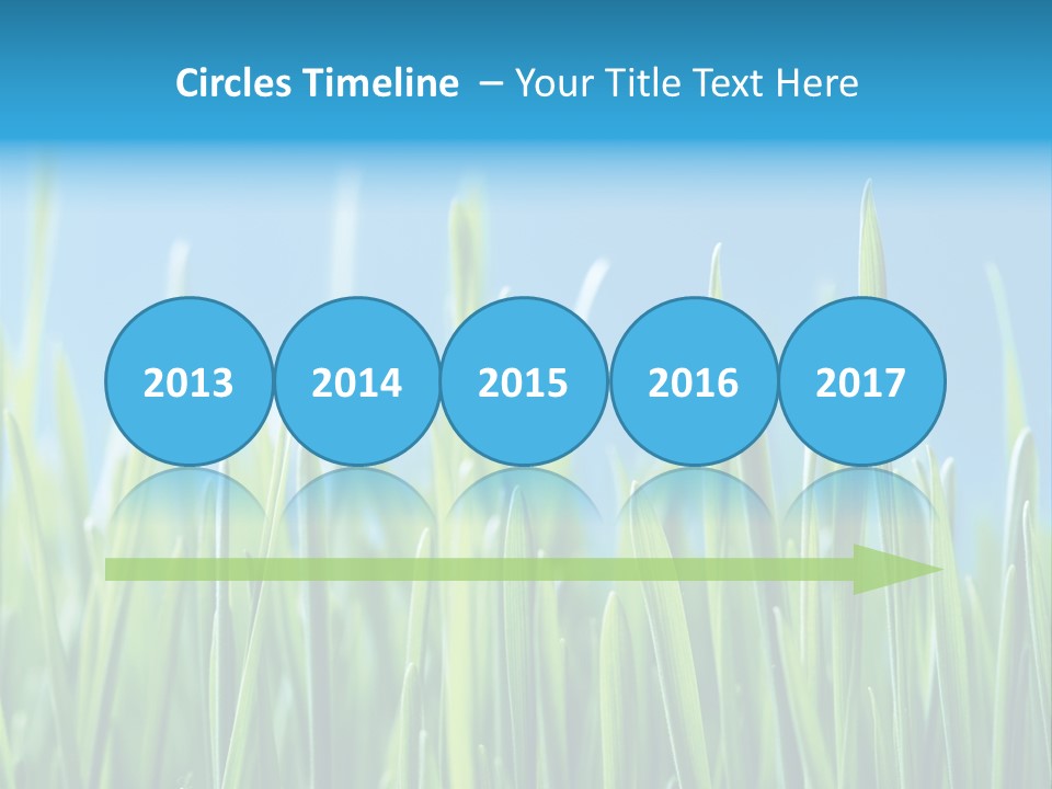 Fresh Grain On A Blue Background PowerPoint Template