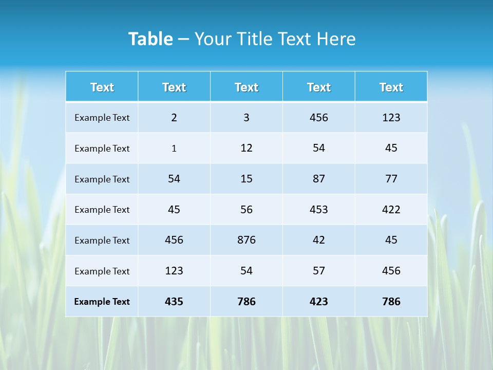 Fresh Grain On A Blue Background PowerPoint Template