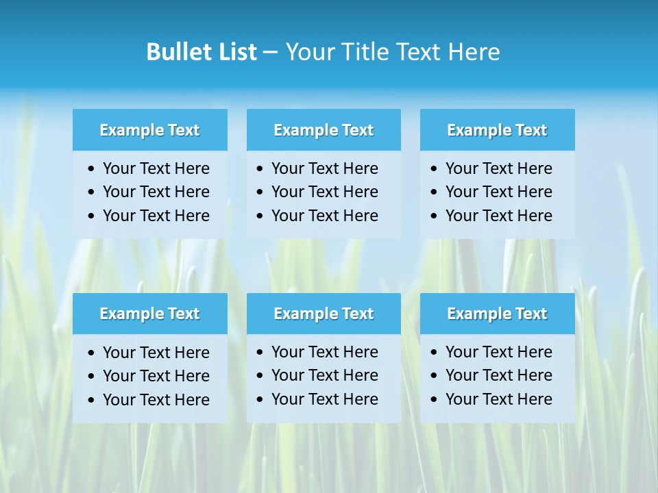 Fresh Grain On A Blue Background PowerPoint Template