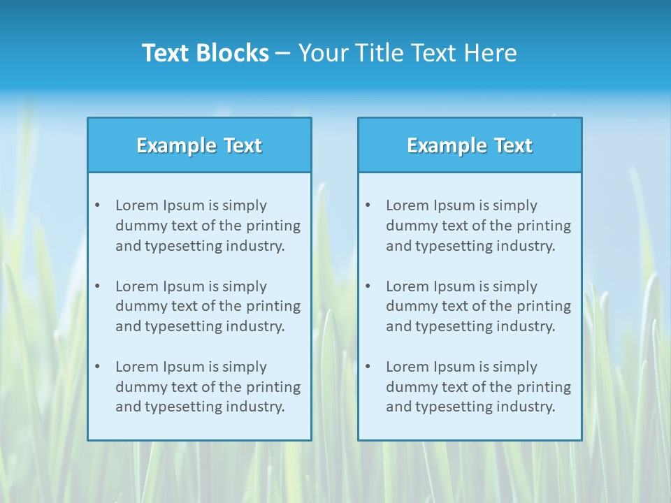 Fresh Grain On A Blue Background PowerPoint Template