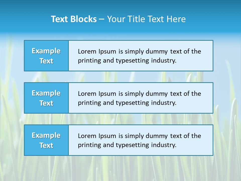 Fresh Grain On A Blue Background PowerPoint Template