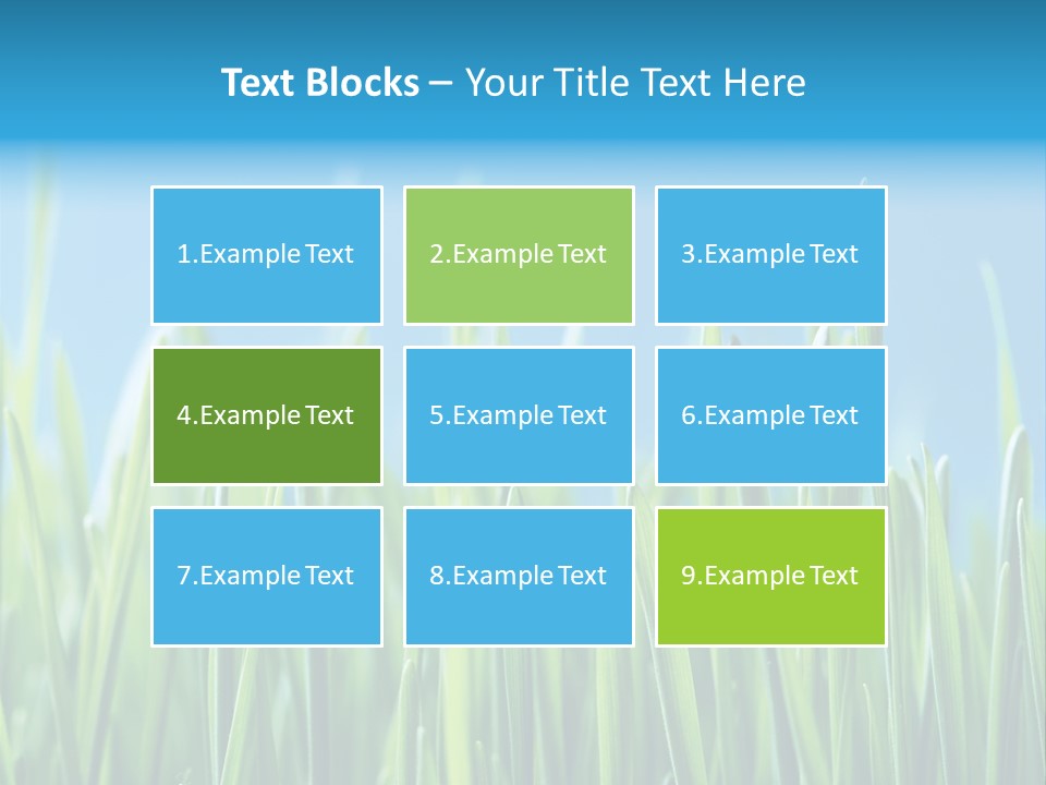 Fresh Grain On A Blue Background PowerPoint Template