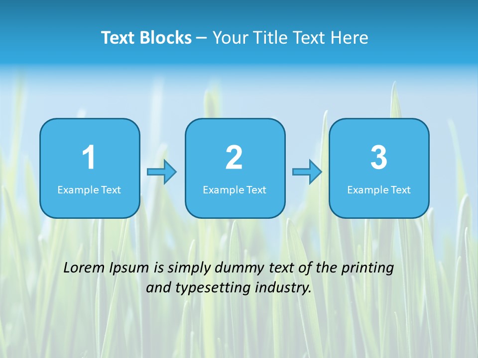 Fresh Grain On A Blue Background PowerPoint Template