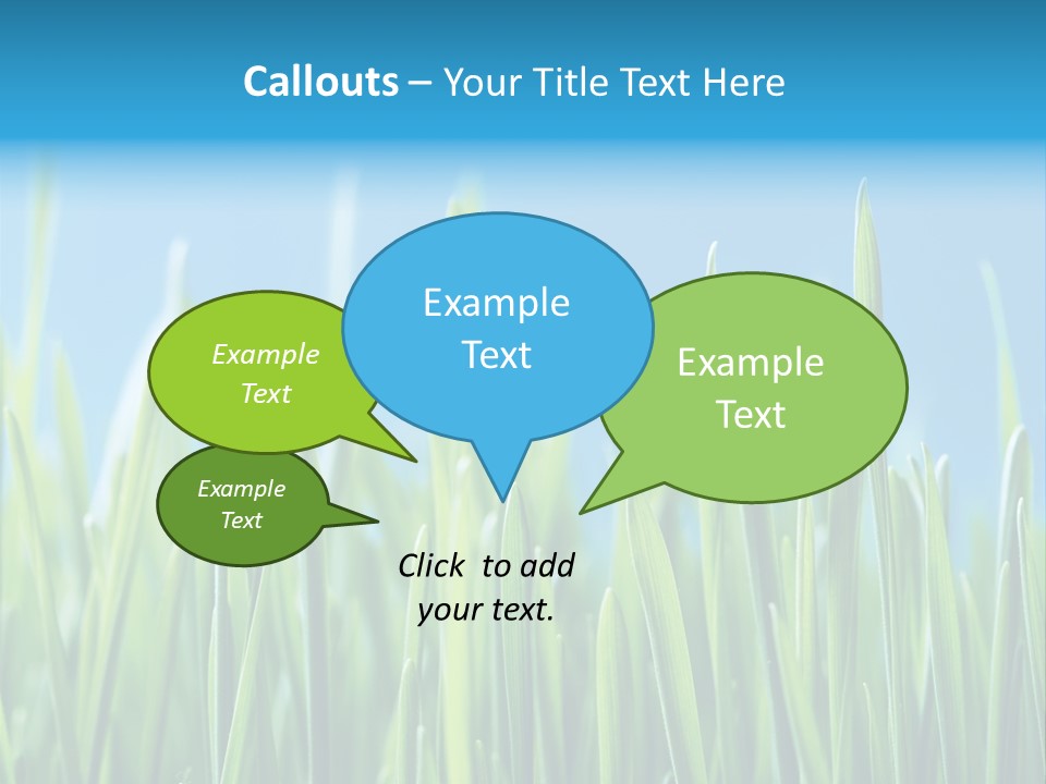 Fresh Grain On A Blue Background PowerPoint Template