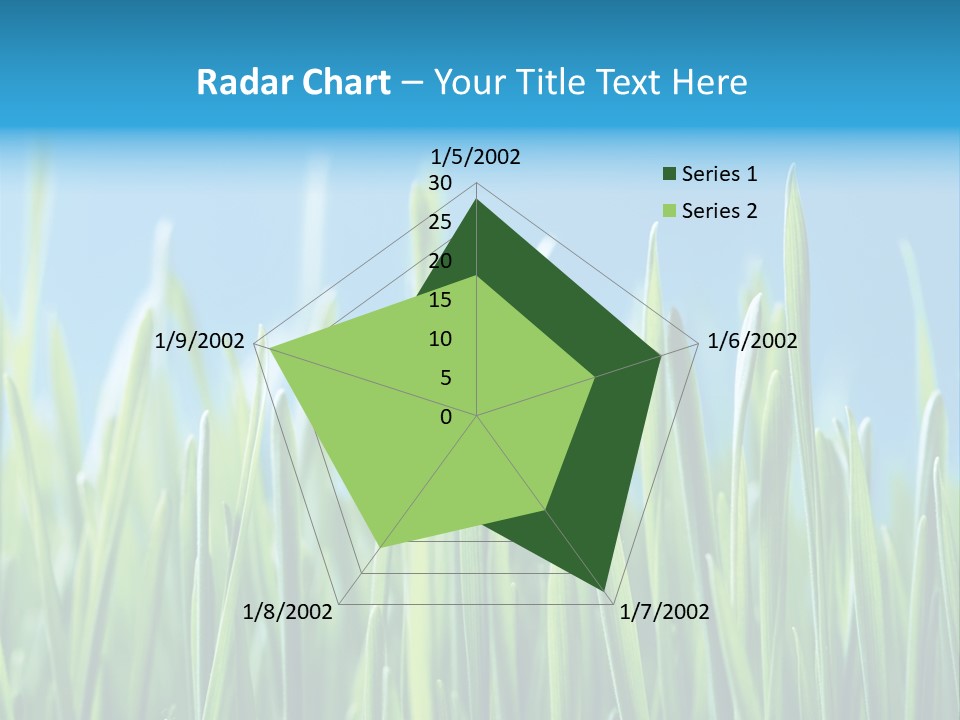 Fresh Grain On A Blue Background PowerPoint Template