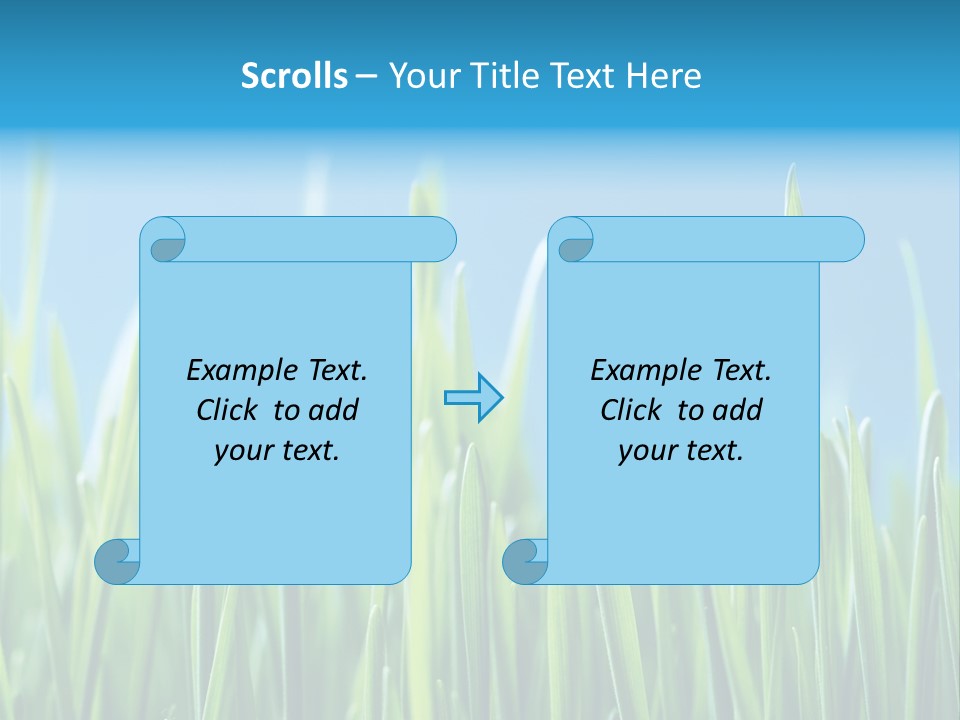 Fresh Grain On A Blue Background PowerPoint Template