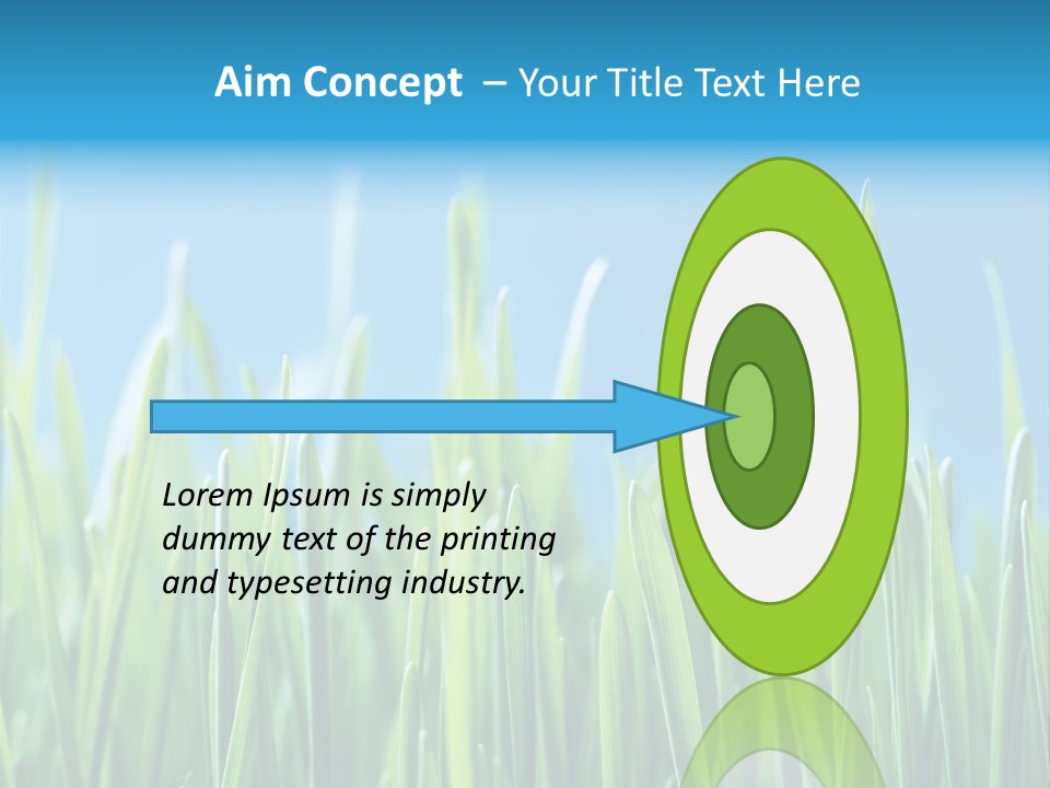 Fresh Grain On A Blue Background PowerPoint Template