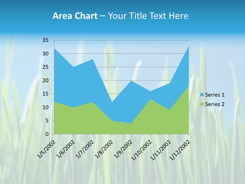 Fresh Grain On A Blue Background PowerPoint Template