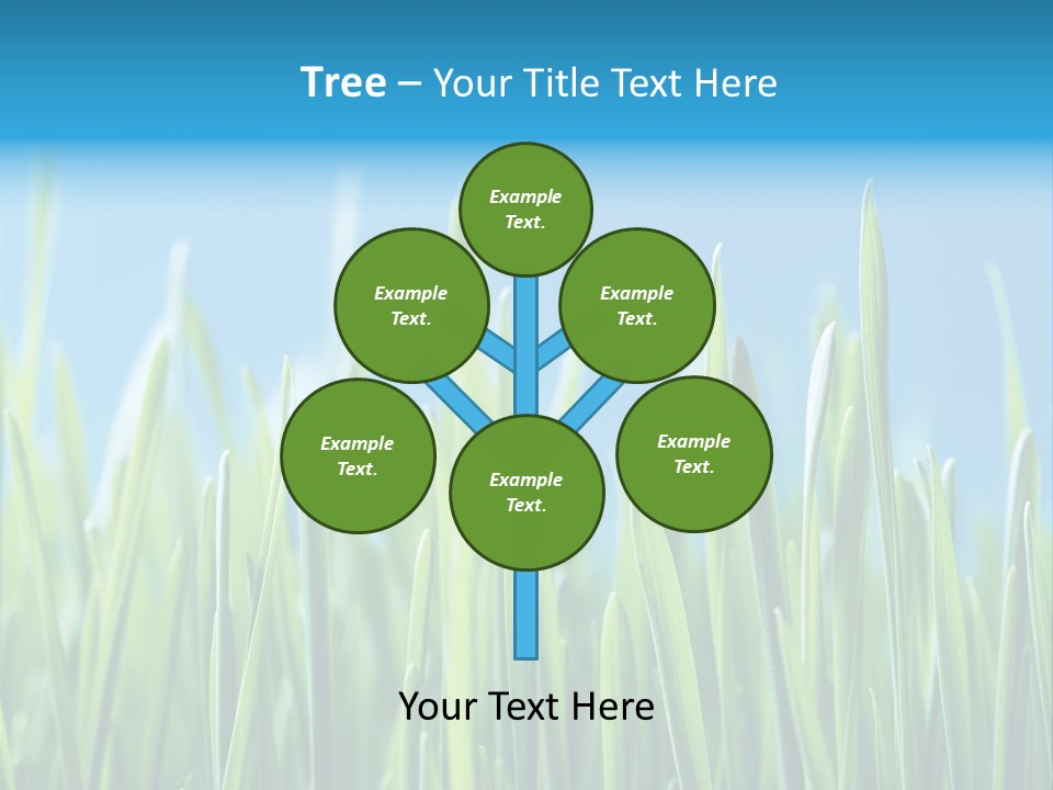 Fresh Grain On A Blue Background PowerPoint Template