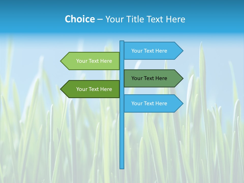 Fresh Grain On A Blue Background PowerPoint Template