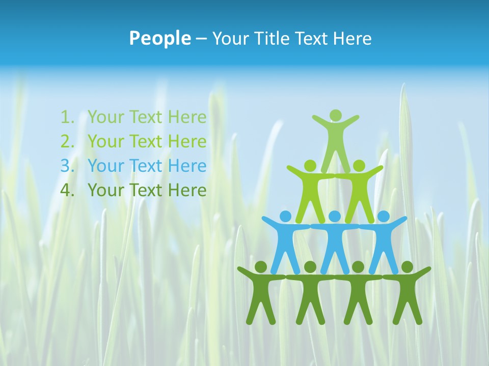 Fresh Grain On A Blue Background PowerPoint Template