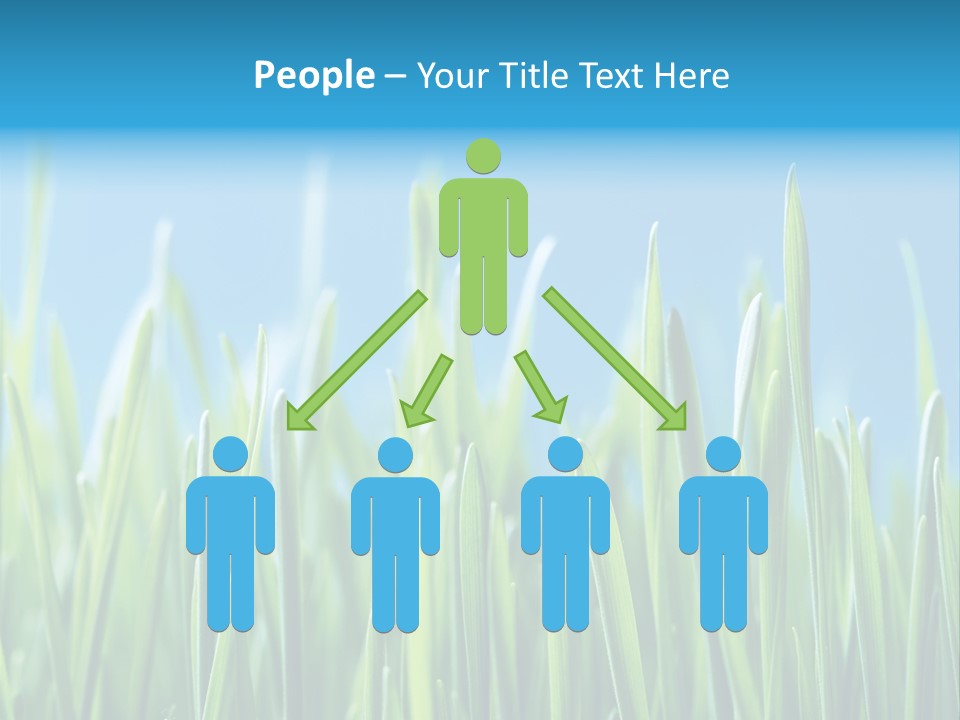 Fresh Grain On A Blue Background PowerPoint Template