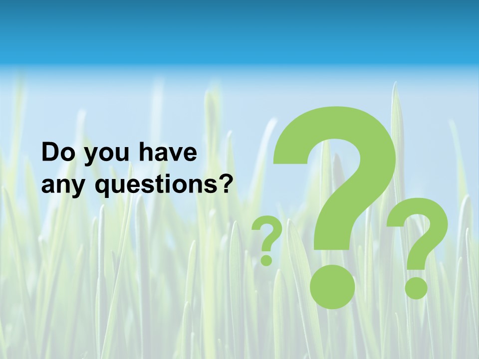 Fresh Grain On A Blue Background PowerPoint Template