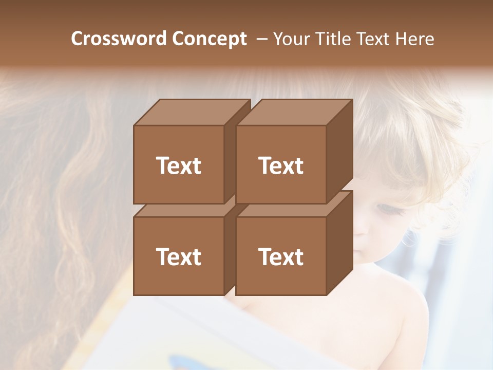 High Key Portrait Of Young Mother Reading A Book For Her Baby [3 Years Old] PowerPoint Template