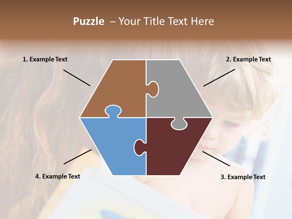 High Key Portrait Of Young Mother Reading A Book For Her Baby [3 Years Old] PowerPoint Template