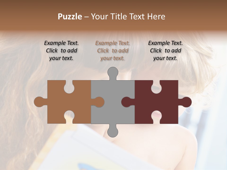 High Key Portrait Of Young Mother Reading A Book For Her Baby [3 Years Old] PowerPoint Template