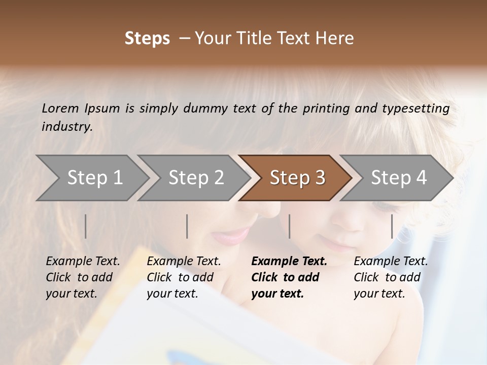 High Key Portrait Of Young Mother Reading A Book For Her Baby [3 Years Old] PowerPoint Template