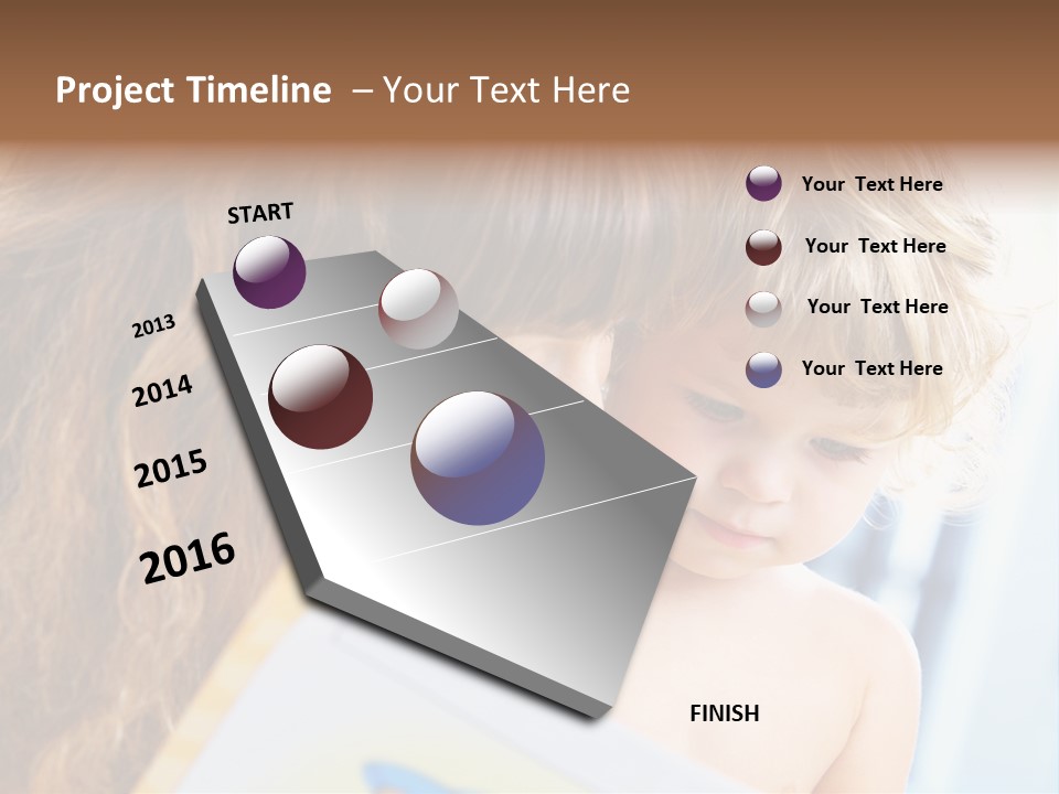 High Key Portrait Of Young Mother Reading A Book For Her Baby [3 Years Old] PowerPoint Template