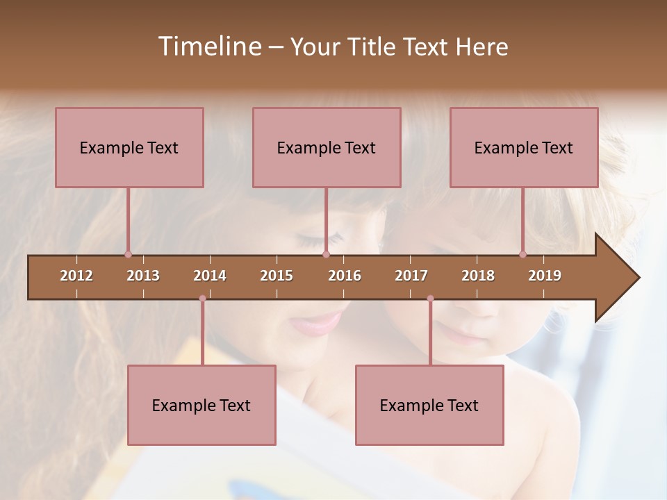 High Key Portrait Of Young Mother Reading A Book For Her Baby [3 Years Old] PowerPoint Template