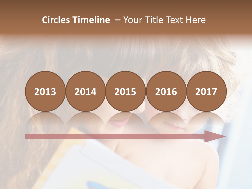 High Key Portrait Of Young Mother Reading A Book For Her Baby [3 Years Old] PowerPoint Template