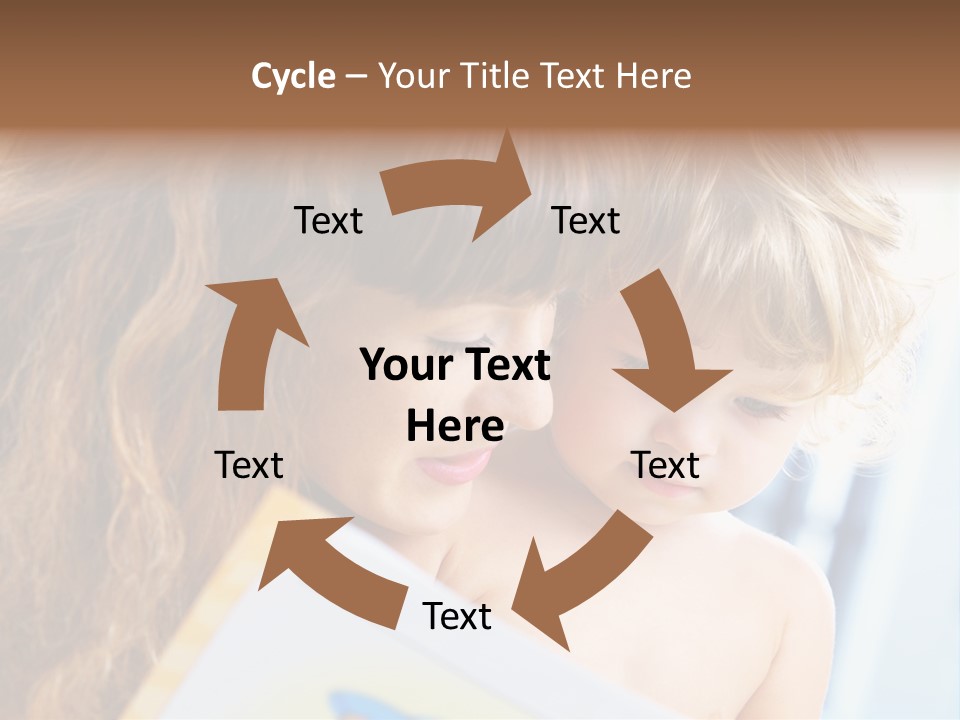 High Key Portrait Of Young Mother Reading A Book For Her Baby [3 Years Old] PowerPoint Template