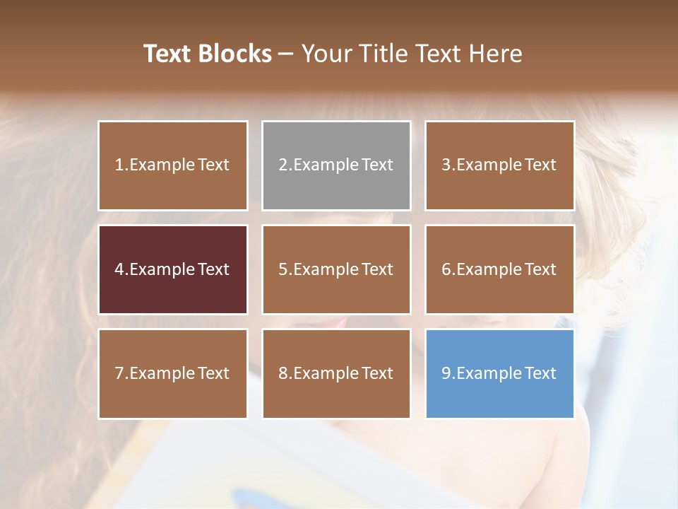 High Key Portrait Of Young Mother Reading A Book For Her Baby [3 Years Old] PowerPoint Template